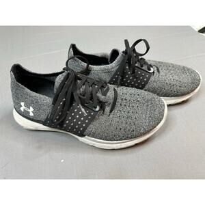 Under Armour Gray Knit Running Shoes Women’s 8.5 Lightweight Athletic Sneakers